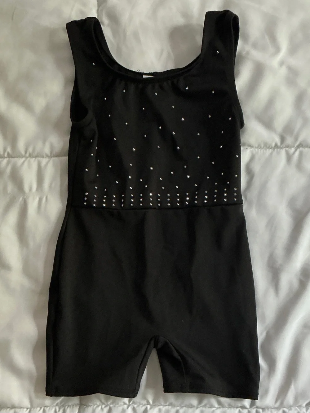 Cat & Jack Black Girls' Sparkle Gymnastics One-Piece